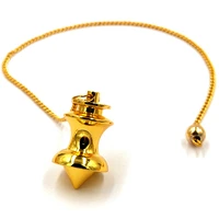 pendant men pendule pendulum dowsing healing pyramid spiritual reiki pendulums for dowsing copper meatl charms chakra amulet 1x