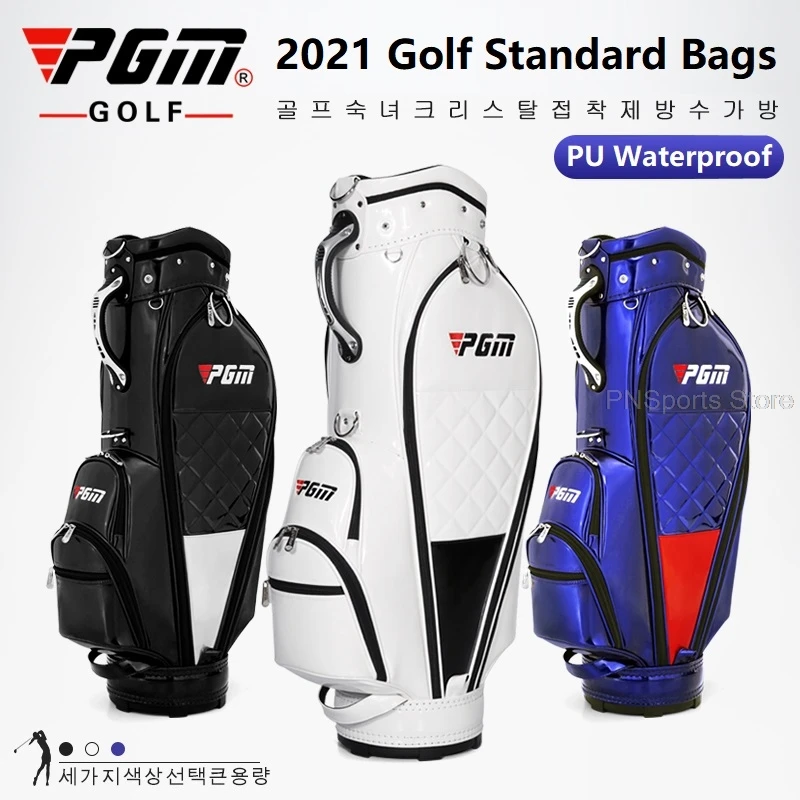 Pgm 2021 Golf Standard Bag Pu Waterproof Golf Bags Multi-Functional Aviation Packages Large Capacity Travel Pack 3 Colors