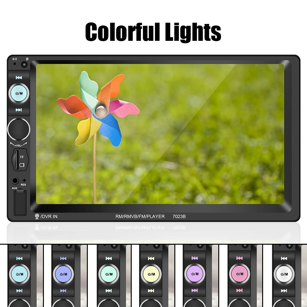 FM приемник Bluetooth Авто Аудио Универсальный 7 дюймов HD сенсорный экран Мультимедиа