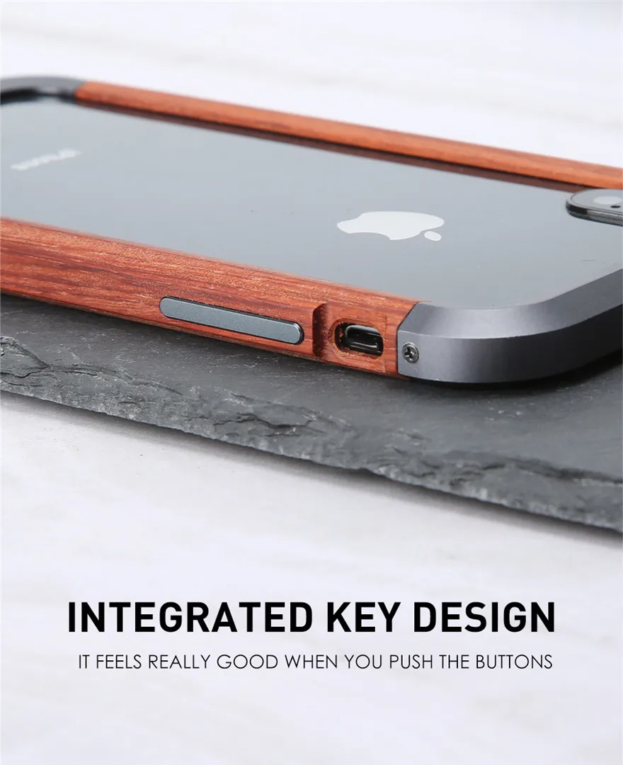 R-just Модернизированный Деревянный чехол для iPhone XS Max X Funda чехлы из натурального бамбукового металла Бампер Coque для iPhone XS