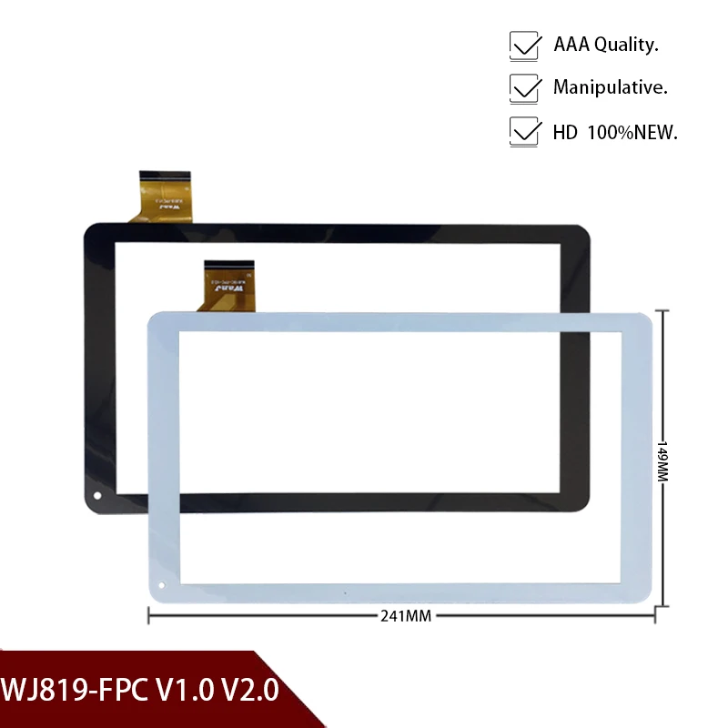 

White or black New touch screen Digitizer For 10.1"Tablet WJ819-FPC V1.0 V2.0 Touch panel Glass Sensor Replacement Free Shipping