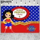 Виниловый фон для фотосъемки детей с изображением героев мультфильмов храбрых героев принцессы