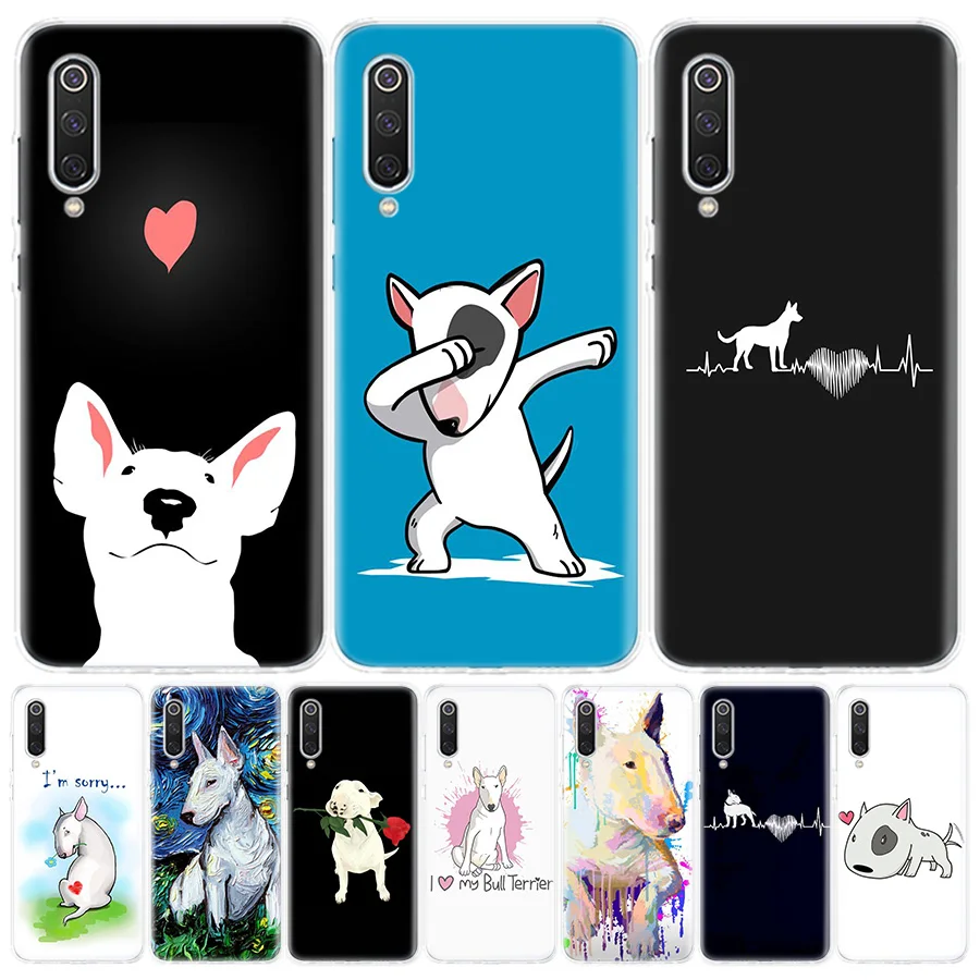 Чехол для телефона Bull Terrier Dog Puppies Redmi S2 Note 10 8T 8Pro 8 7 6 5 8A 7A 6A K20 Xiaomi MI F1 9 5X 6X pro lite |