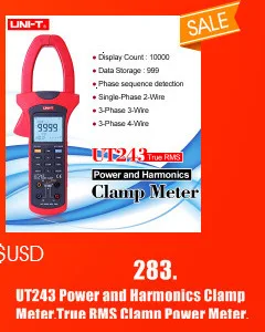UNI-T UT213A/B/C 400A клещи TRMS AC DC ток напряжение сопротивление емкость температура тестер НТС фонарик Функция