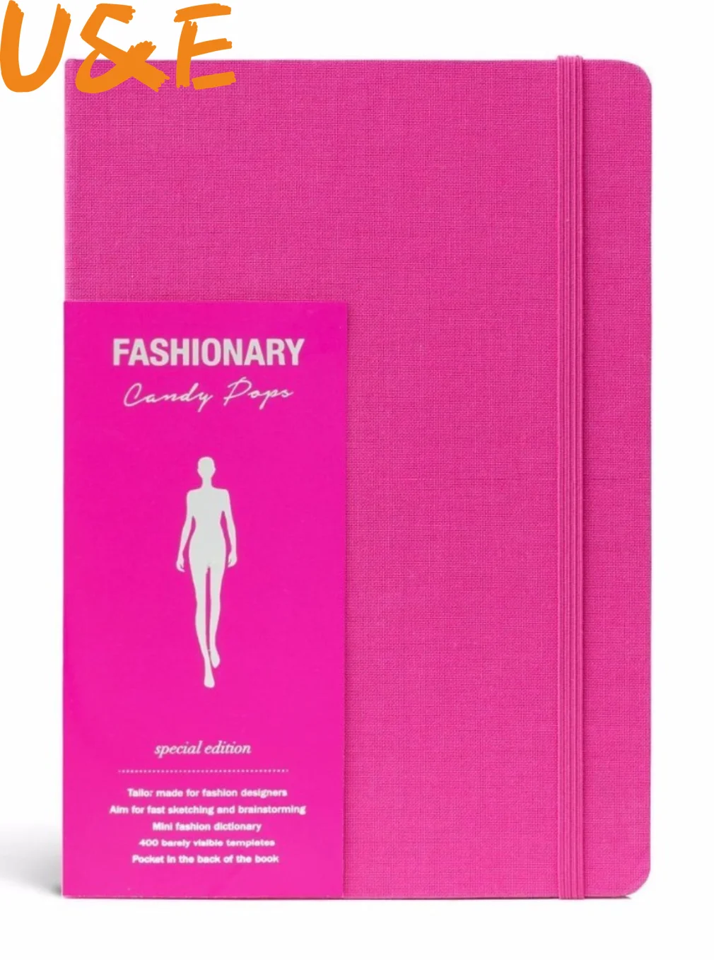 

A5 Womens Sketchbook Cherry Notebook with 130 Pages Fashion Figure Templates and Fashion Dictionary Candy Color