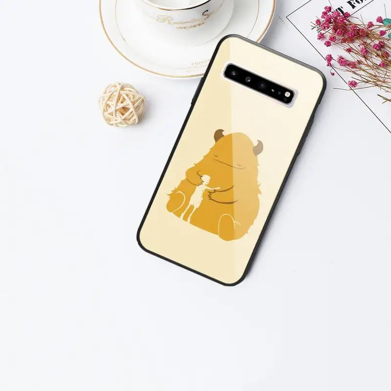 

Little Monster Kawaii Glass Phone Case for Samsung Galaxy S20 Ultra S10 S9 S8 S7 Plus Edge S10 E lite Note 8 9 10 Pro Cover