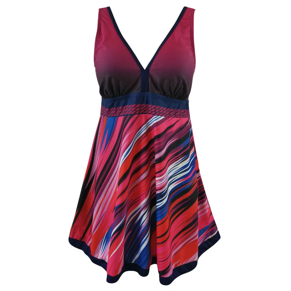 

MUOLUX 2020 Tankini Swimsuit Women Plus Size Swimwear Dress Two Piece Swimming Suit Skirt Bathing Suit Short Maillot De Bain XXL