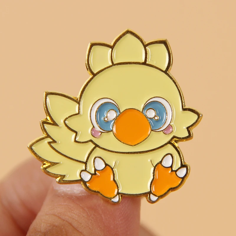 

chocobo Final Fantasy Vii Enamel Brooch Pin Jacket Lapel Hard Metal Pins Brooches Badges Exquisite Jewelry Accessories Gifts
