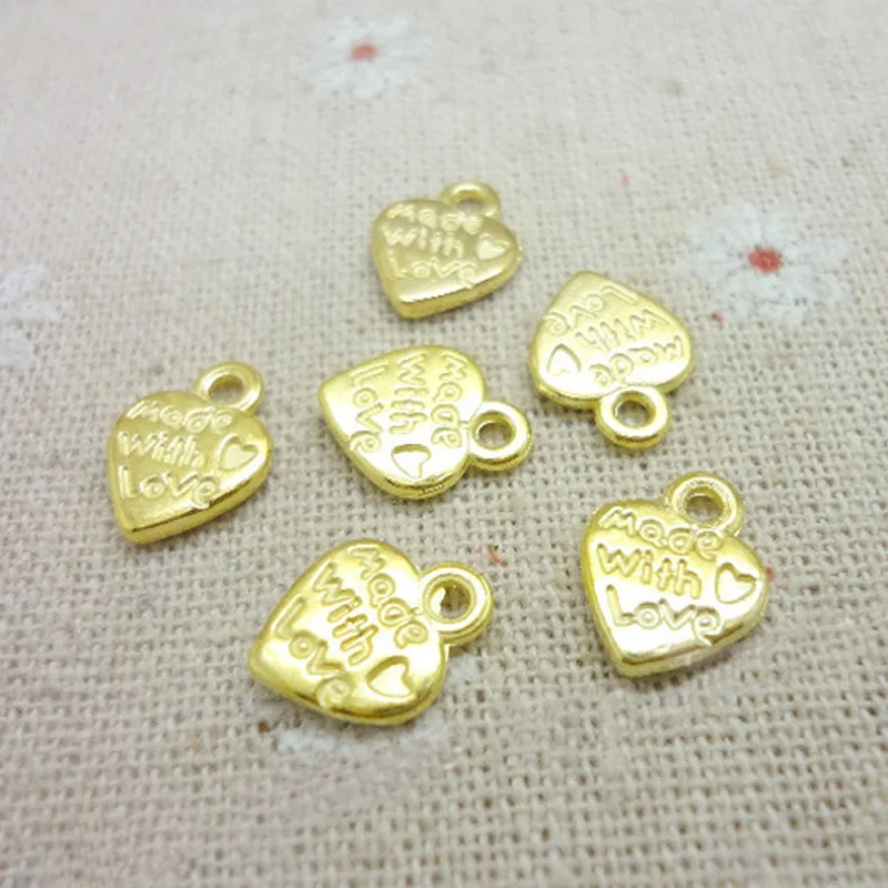 50 шт./упак. металлические этикетки в форме сердца надпись печатные для рукоделия