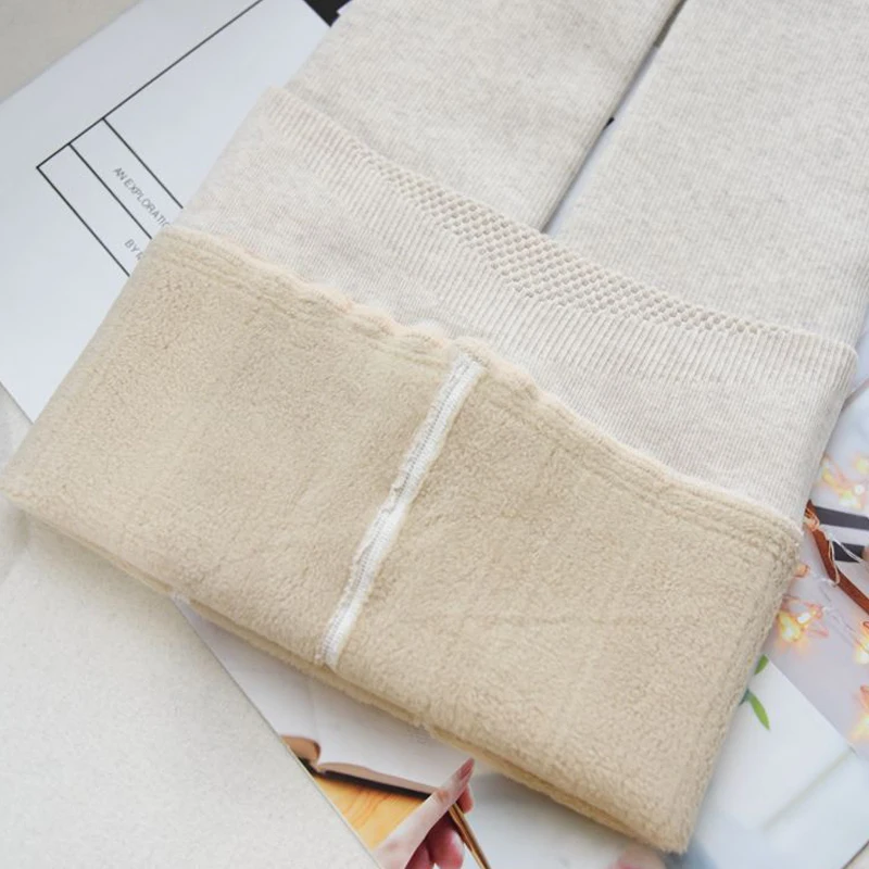 Зимние кашемировые колготки женские цветные плотные теплые хлопковые с высокой