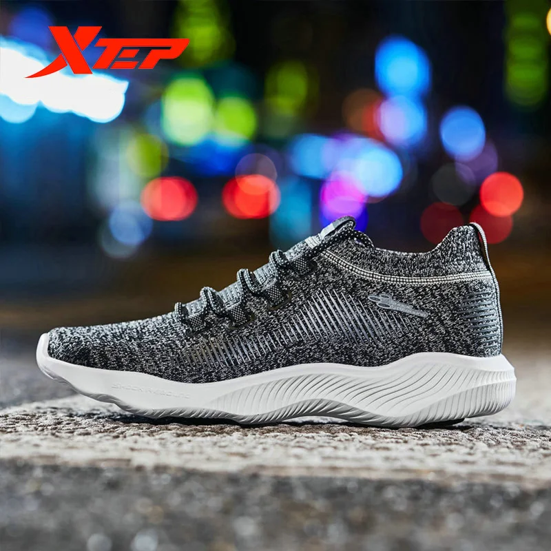 Xtep мужские кроссовки для бега Весна Новые легкие амортизирующие сетчатые модные