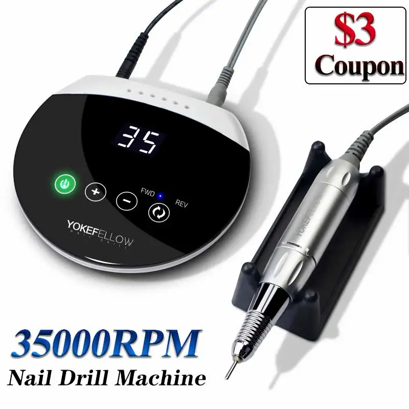 Electric Nail Drill Machine 35000RPM Apparatus for Manicure Nail Gel Polisher Nail Master With LCD Display Profession Nail Tools