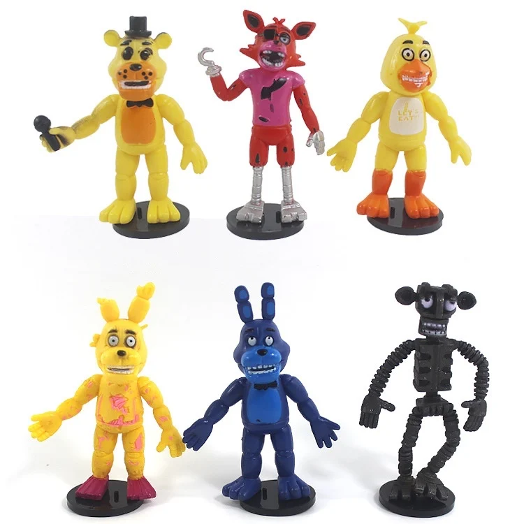 

6pcs/lot PVC Animals Bear Fox Duck Rabbit Great Model Dolls Toys Gifts