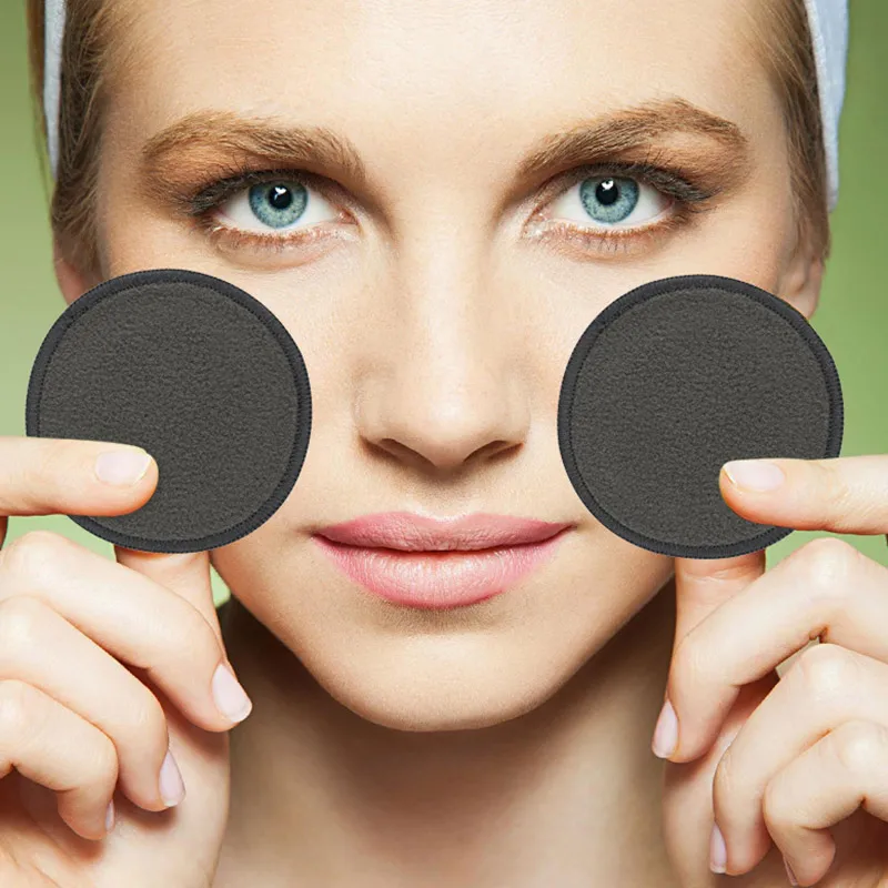 

16pcs Reusable Makeup Removal Pad Bamboo Charcoal Cleansing Cotton Pad with Storage Bag MH88