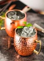 350600ml hammered moscow mule mugs beer cup stainless steel stemless wine shot glasses coffee mug cocktail cup bar jug pitcher