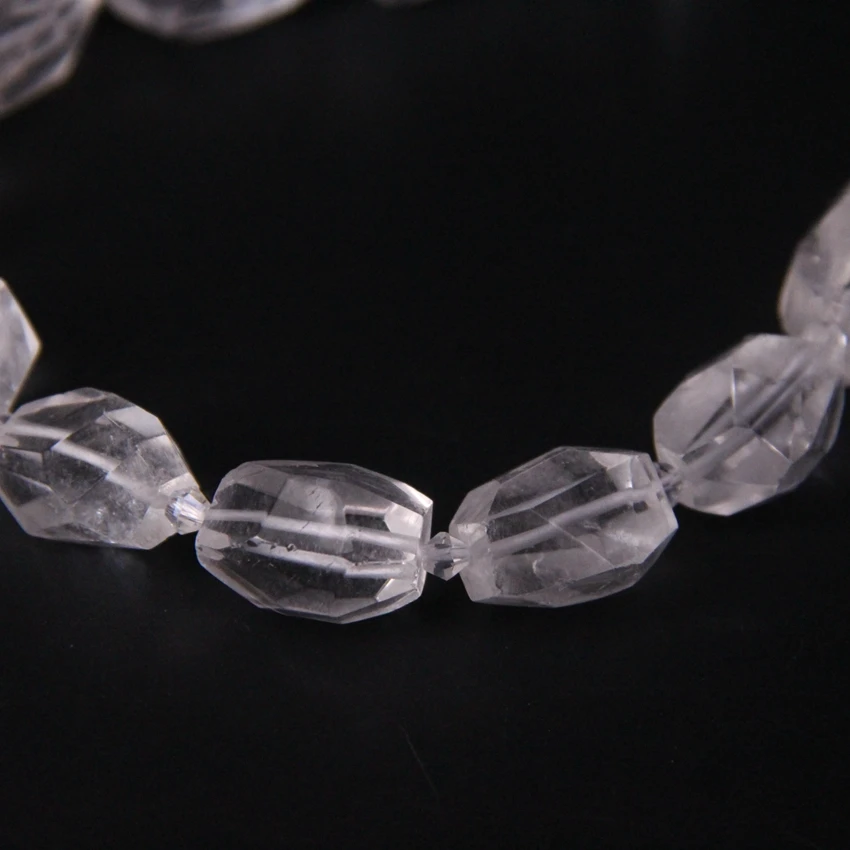 Ограненные Бусины Из Натурального кварца незакрепленные подвески для ожерелья