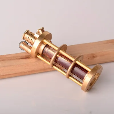 

Manual trench pure copper color changing kerosene lighter visual oil bin seal magic revision collection super long standby