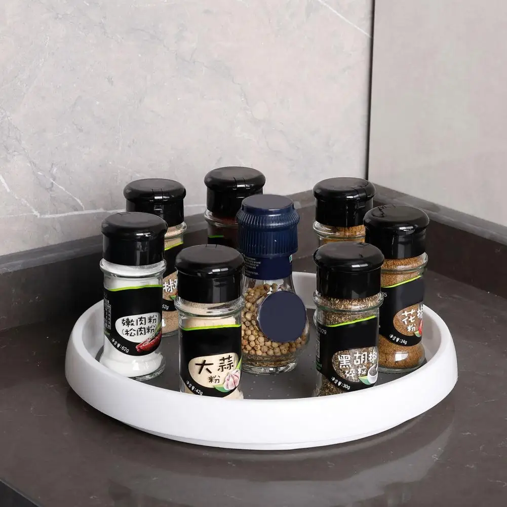 

Rotary Storage Rack Organizer Round 10inch Non-slip 360 Degrees Turntable Rack Storage Tray for Kitchen