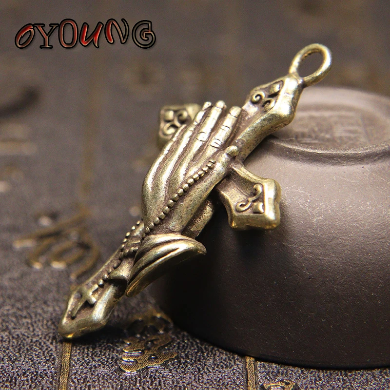 Винтажная медная подвеска в виде креста бергамота для брелока ожерелье ручной