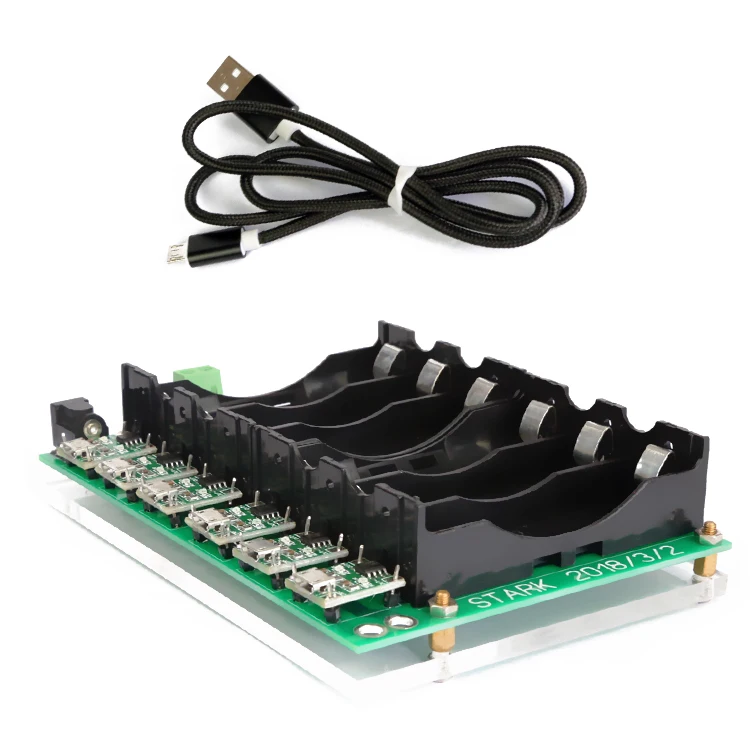 6 слотов 18650 зарядное устройство pcb li ion батарея умное diy usb 5V устройство|Аксессуары