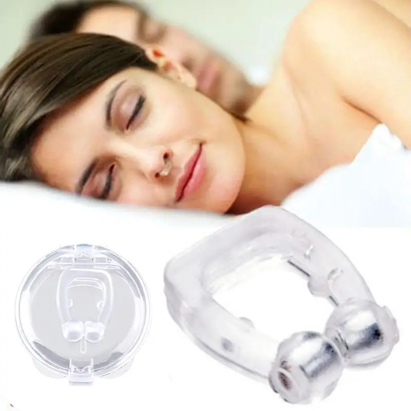 

5PC Silicone Magnetic Anti Snore Stop Snoring Nose Clip Sleep Tray Sleeping Aid Apnea Guard Night Device With Case Nose Shapers