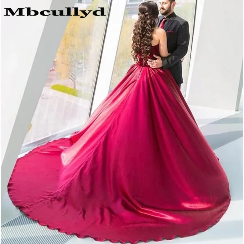 

Mbcullyd изящные красные Выпускные платья Длинные 2023 милое официальное платье с открытой спиной для женщин Дешевое изготовление на заказ