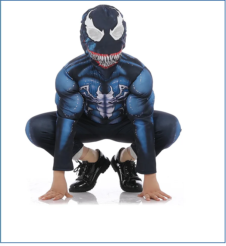 

Children's Cosplay Eddie Brock Black Spider Muscles halloween Party Costumes