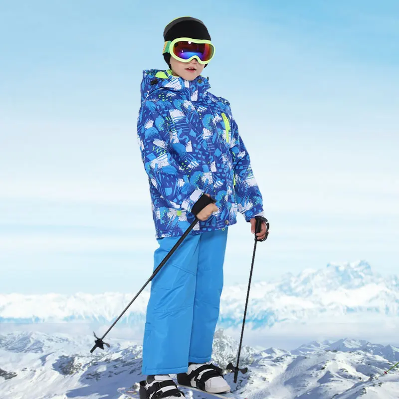 

Ski Jacket and Pants Children's Brand High Quality Children Windproof Waterproof Snow Suit Winter Boy Ski and Snowboard Jackets