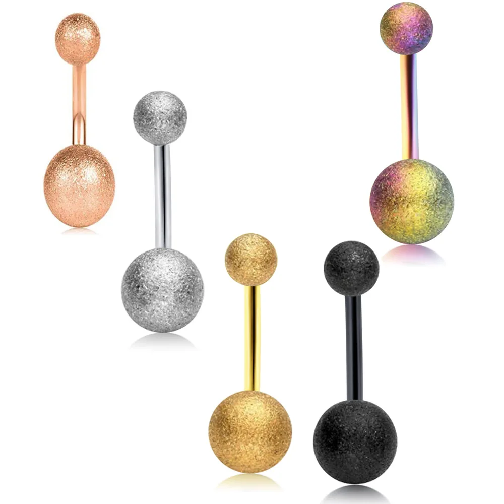 

Новое поступление, матовые серьги-гвоздики из нержавеющей стали для пирсинга живота с шариками разных цветов, 30 шт., 60 шт.