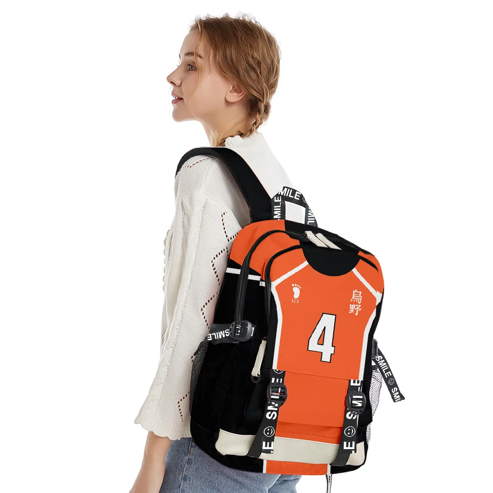 

2020 3d Printed Anime Haikyuu Backpack Student Zipper Bag School Backpack Backbags Teen College Bags Teens Boys Girls Backpack
