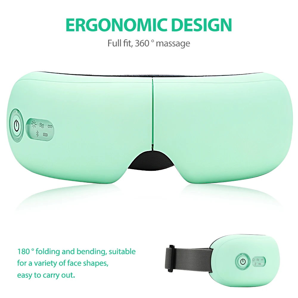 安い Xiaomi-目のためのエアバッグ付きインテリジェントマスク,振動と眼帯,Bluetoothによる加熱,音楽の疲れを和らげ,夜のシミを減らすのに役立ちます