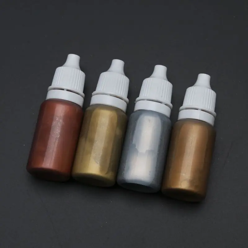 

4 Colors Epoxy Resin Colorant Glitter Marble Metallic Pigment Resin Jewelry DIY