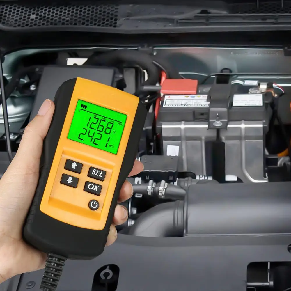 

AE300 12V LCD Digital Car Battery Auto System Analyzer Automotive Vehicle Battery Voltage ohm Tester Diagnostic Tool YELLOW