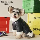 Зимняя одежда для собак, бархатная теплая утепленная кожаная куртка, комбинезон для щенков, парки для чихуахуа, для маленьких и средних собак