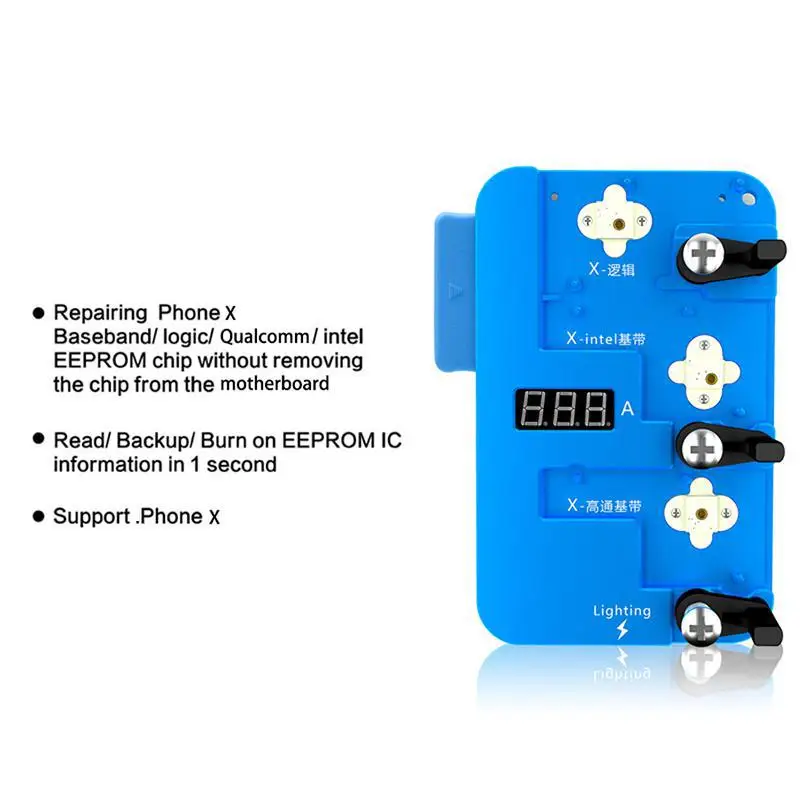 Плата JC PRO1000S для iPhone XR XS XSMAX X 8P 8 7P 7 6SP 6S 6P 6 без удаления чтения записи сгорания