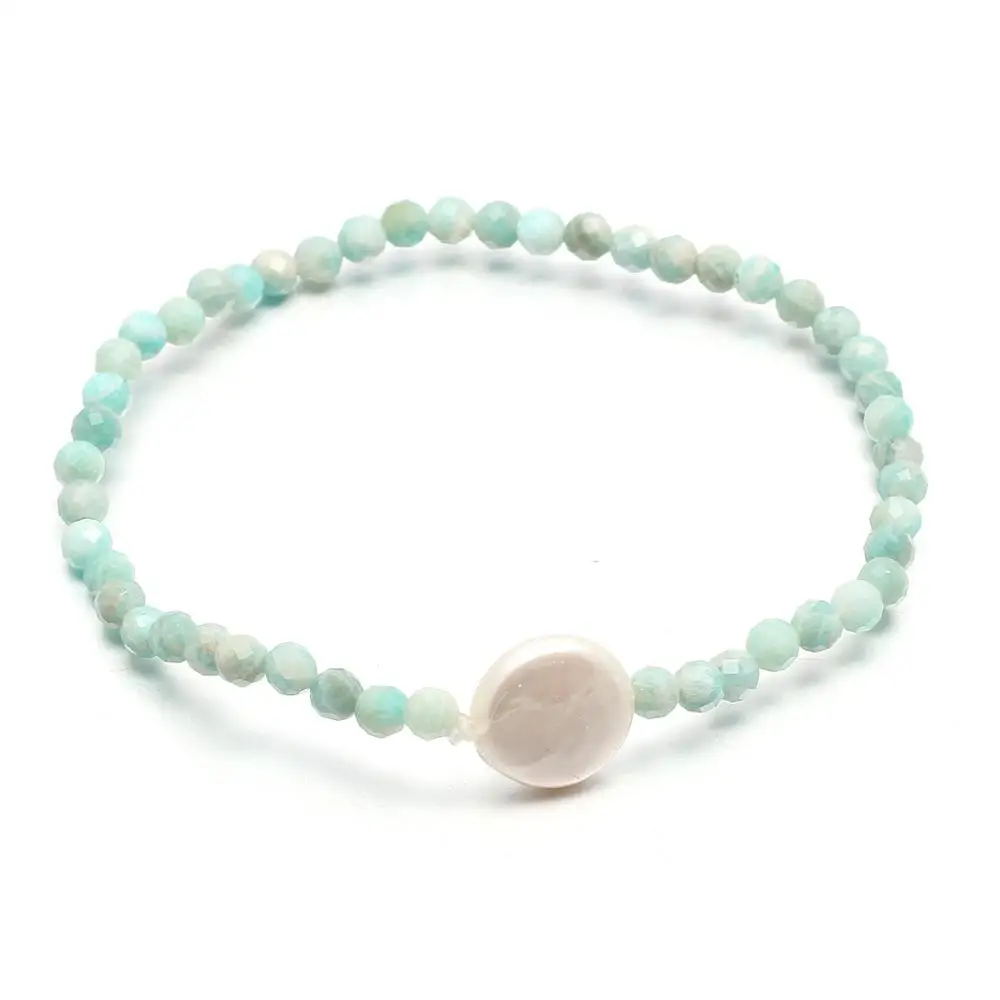 Женский браслет ручной работы из натурального камня минимализм Дружба Цепочка