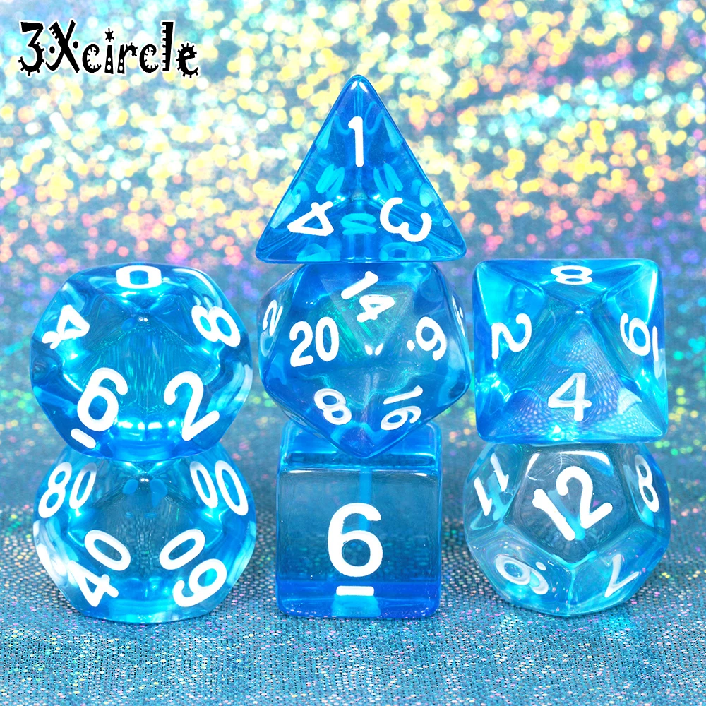 7 шт. полупрозрачные кости для настольных игр|Кубики| |