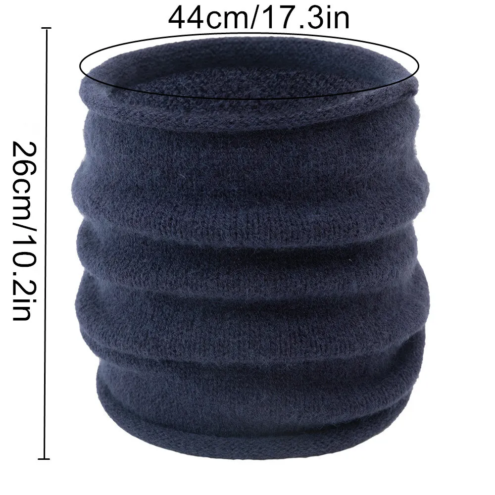 2021 Winter Scarf Women Knitted Ring Neck Fashion Bandana Warm Solid Collar Men Face Scarves Infinite Cashmere Snood |