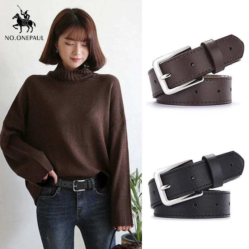 Нет. ONEPAUL женские для джинсов декоративные Повседневный простой кожаный ремень