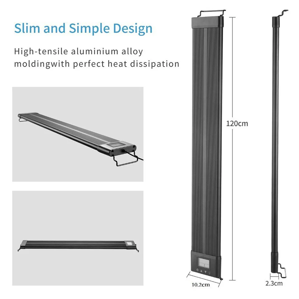 Светильник для аквариума полный спектр 30/45 см с раковиной из алюминиевого сплава