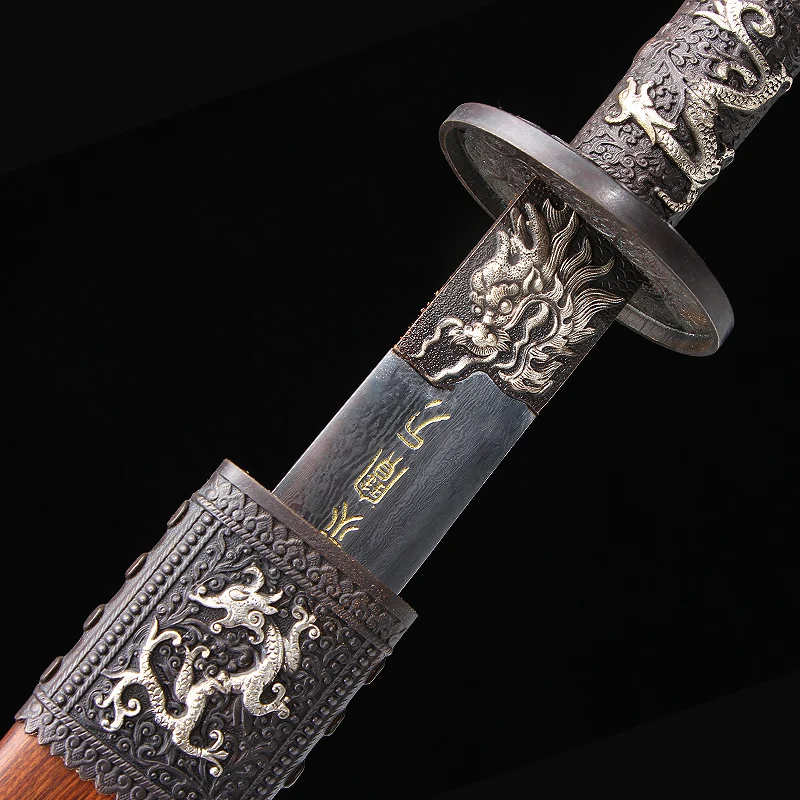 

Chinese Saber Sword Handmade Folded Damacus Steel Brass Handle & Brass Fitting Full Tang Sharp Blade Home Decor