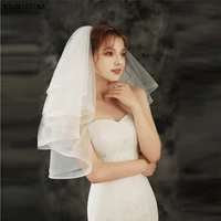 kaunissina short wedding veils double layer with comb bridal veil vintage wedding accessories