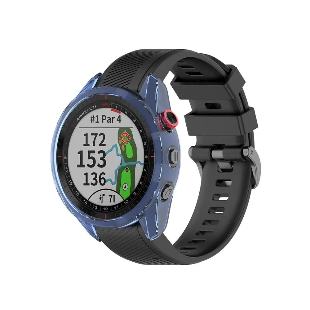 Чехол для Garmin подход S62 прозрачный защитный чехол из ТПУ с рамкой наручных часов