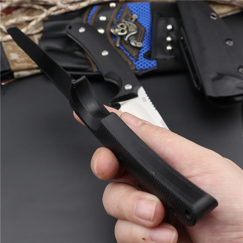 

Straight knife hunting self-defense tactics fixed blade knife outdoor utility knife camping knife household fruit knife fishing