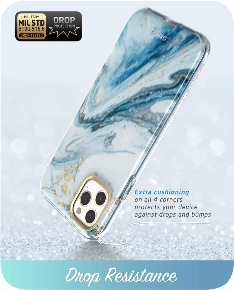 I-Blason для iPhone 11 Pro Max чехол 6,5 Дюймов() Cosmo полный корпус блестящий Мраморный бампер чехол со встроенной защитной пленкой