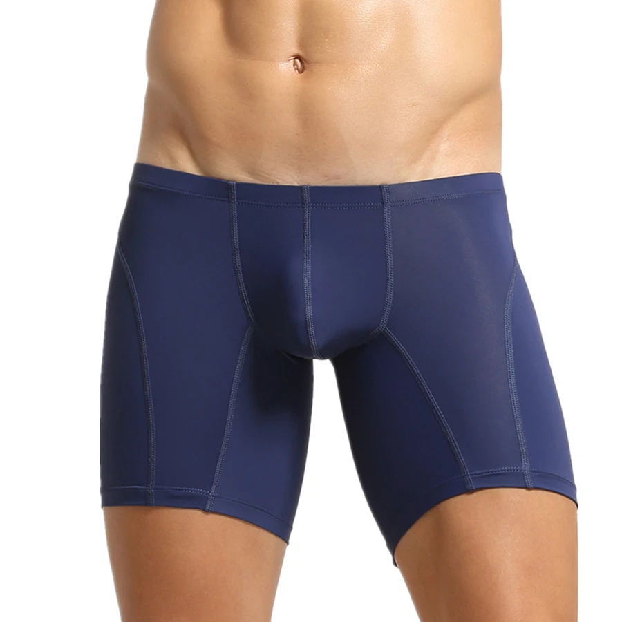 Мужские удобные трусы-боксеры SEOBEAN с длинными штанинами мягкое эластичное