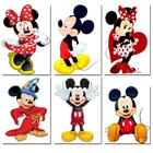 Полноразмерная Алмазная вышивка, Дисней, мультфильм Микки Маус, мозаика, вышивка стразами, алмазная живопись, картина, хризантемы