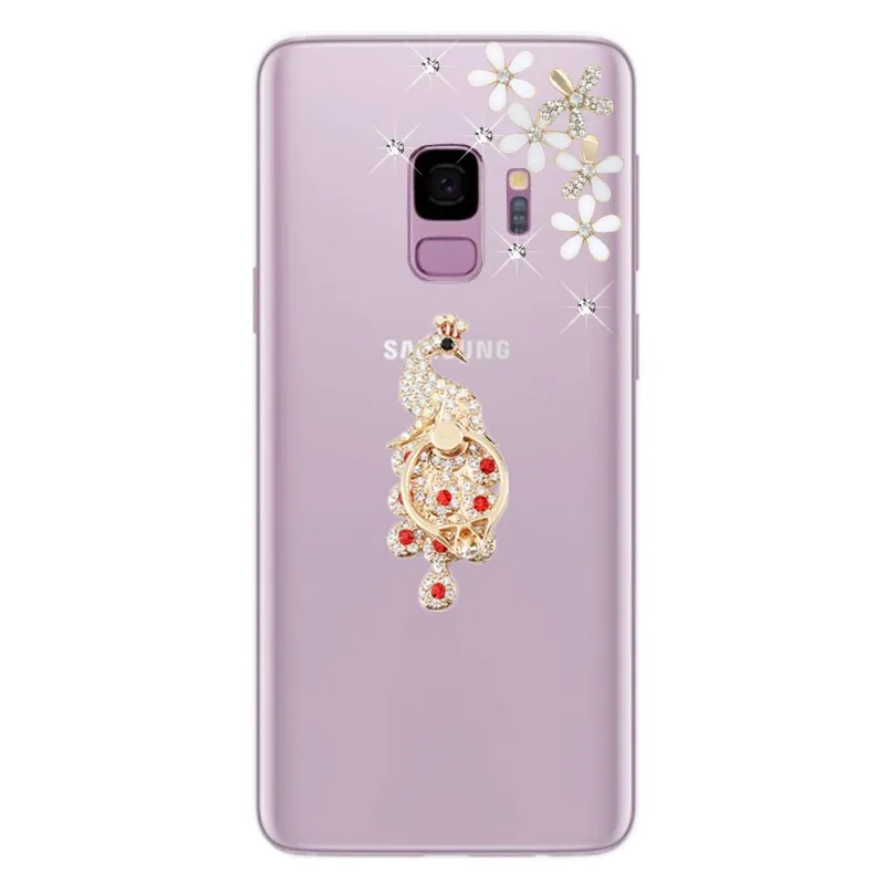 Павлин палец кольцо Пряжка подставка держатель Алмазный чехол для телефона samsung