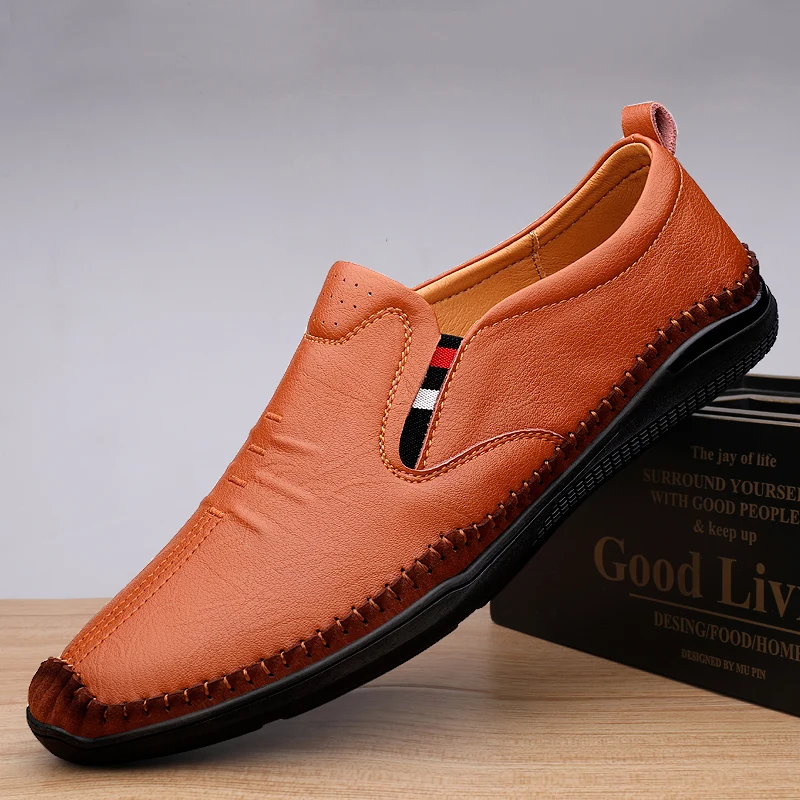 

High Quality Men's Loafers Retro Simple Men's Driving Shoes Flat Bottom Breathable Men's Casual Shoes Classic Men's Leather Shoe