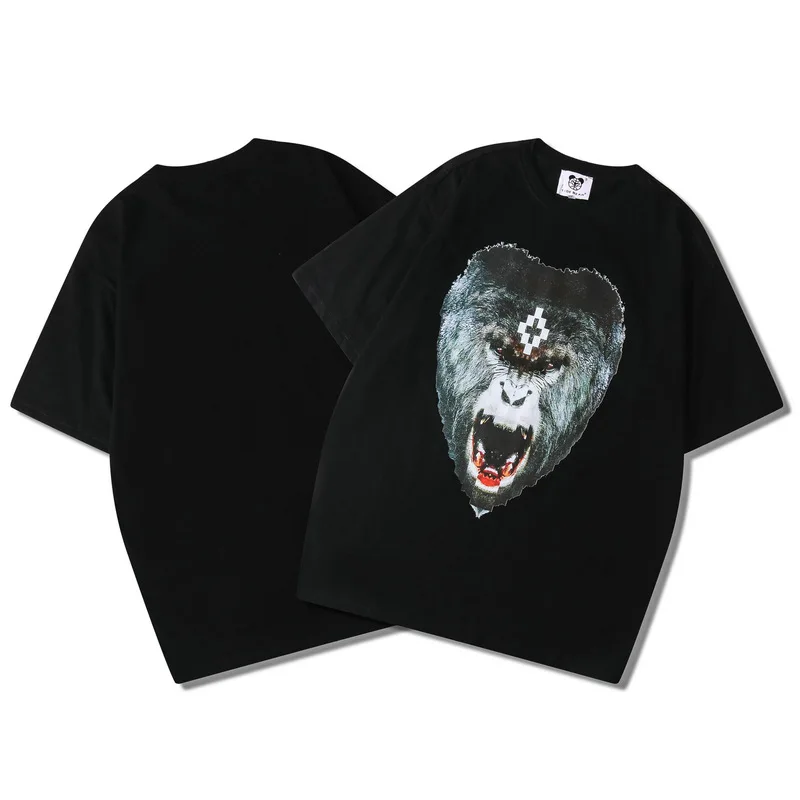 

Summer New Fashion Cotton Orangutan Avatar Cartoon Print round-Neck Loose-Fit Short-Sleeve Men's T-shirt Men's Sweaters